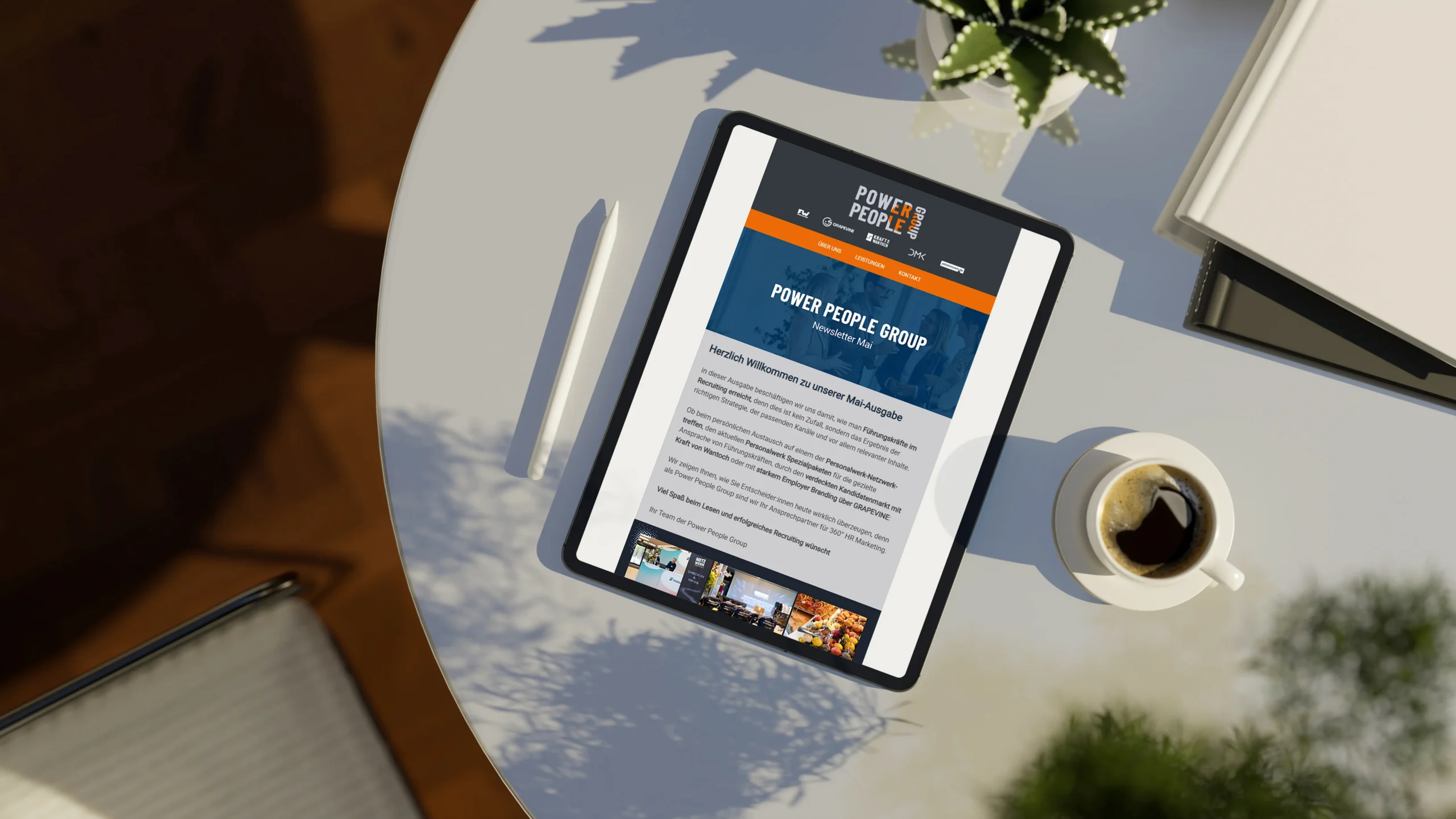 Teaserbild eines Newsletter der Power People Group. Beinhaltet Neuigkeiten des Personalmarketings.